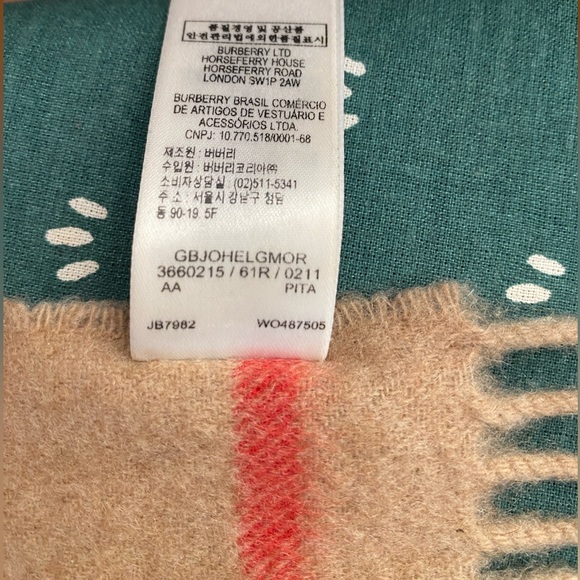 NEW🔥BURBERRY Kid SCARF🧣 100% Cashmere Mega NOVA CHECK🔥UNISEX - Picture 10 of 14